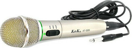 KoK Karaoke Microphone Wired AT-309 Silver
