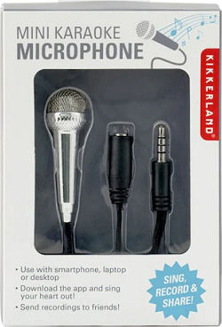 Kikkerland Wired Karaoke Microphone US133 Silver