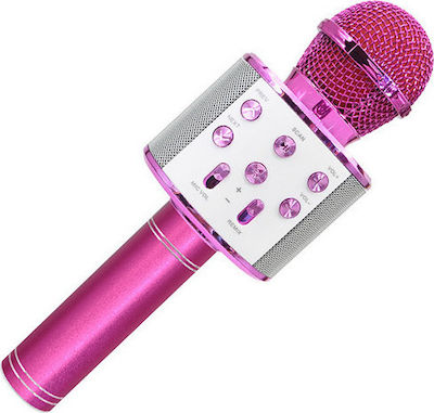 Forever Wireless Karaoke Microphone BMS-300 in Fuchsia Color