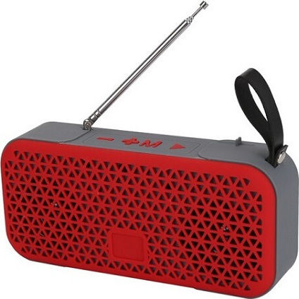 L8 Ηχείο Bluetooth 10W με Ραδιόφωνο Κόκκινο
