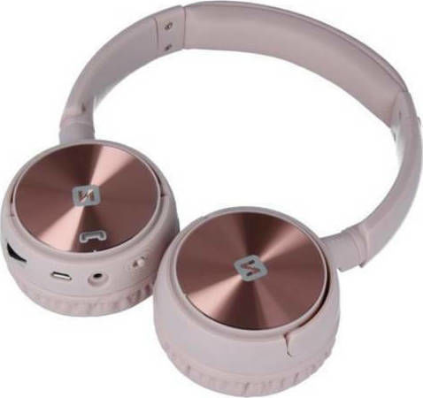 Swissten Trix Ασύρματα / Ενσύρματα Over Ear Ακουστικά με Ραδιόφωνο με 8 ώρες Λειτουργίας Ροζ