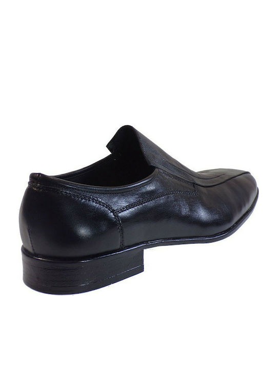 163 Leder Herren Freizeitschuhe Schwarz