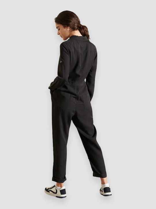 Superdry Women's Long-sleeved One-piece Suit Black