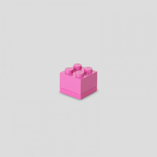 Room Copenhagen Lego Mini Box 4 Πλαστικό Παιδικό Δοχείο Φαγητού Ροζ 4.6 x 4.6 x 4.3εκ.