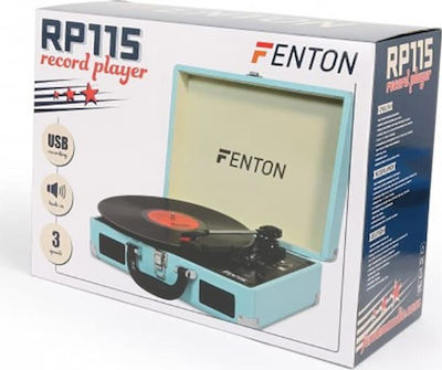 Fenton RP115 102.106 Valiză Pick-Up cu Preamp și Difuzoare încorporate Albastru deschis