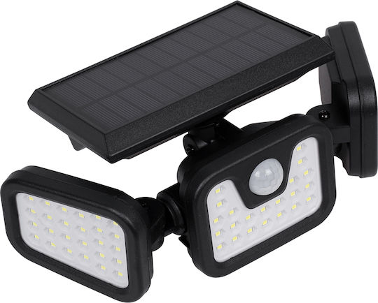 GloboStar Στεγανός Ηλιακός Προβολέας LED 40W Ψυχρό Λευκό 6000K με Αισθητήρα Κίνησης και Φωτοκύτταρο IP65