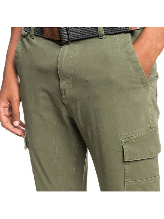 Trousers Cargo Elastic in Slim Fit Khaki