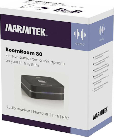Marmitek Boomboom 80 Bluetooth Receiver / Transmitter με θύρα εξόδου 3.5mm Jack και NFC