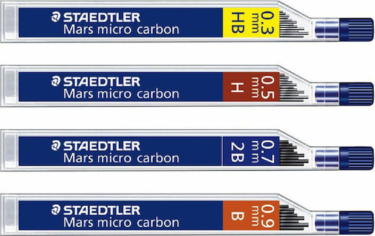 Staedtler 12 Packages x 12 Pencil Leads Mars Micro Carbon Thickness 0.3mm Type HB