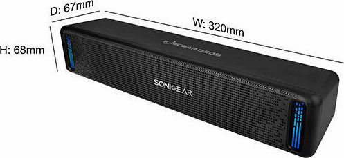 Sonic Gear Sonicbar U200 Soundbar 2.0 10W Μαύρο