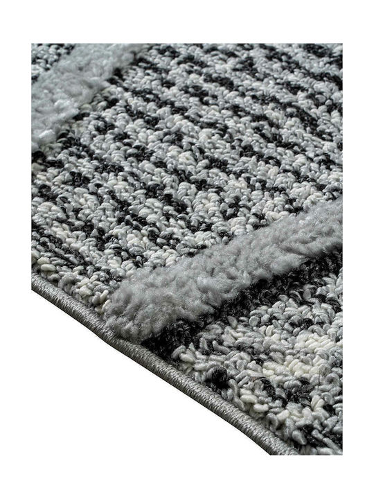 Madi Shard Summer Bedroom Rug Set Gray 3 Pieces