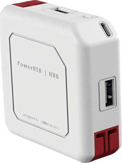 Allocacoc USB-Hub 4 Anschlüsse USB 2.0 mit USB-A Anschluss Weiß