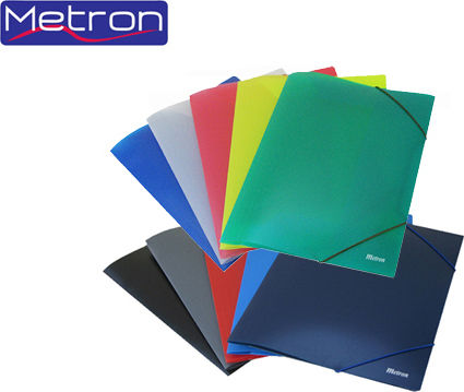 Metron Fun Plastic File Box with Rubber Band