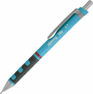 Rotring Tikky Creion mecanic de desen 0.7mm cu Radiera 3buc Light Blue 2Β