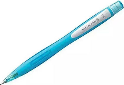 Uni-Ball Shalaku S Plastic Mechanical Pencil 0.5mm for Drawing with Eraser Light Blue