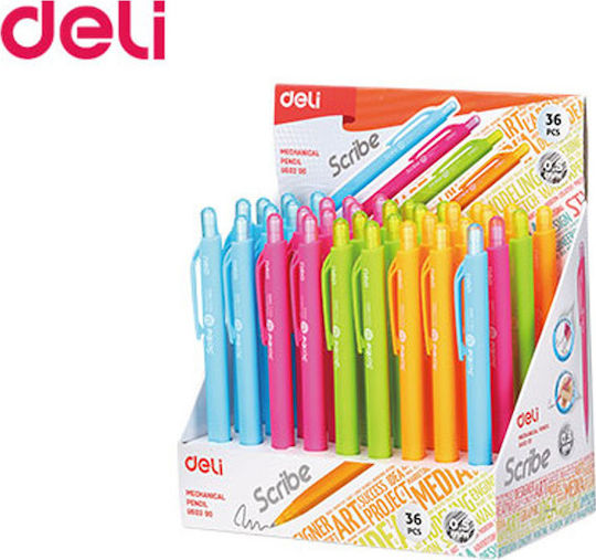 Deli Μηχανικό Μολύβι 0.7mm με Γόμα (Διάφορα Χρώματα)