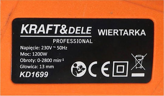 Kraft & Dele KD1699 Burghiu 1200W