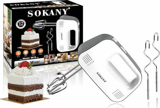 Sokany CX-6618 Hand Mixer 400W White