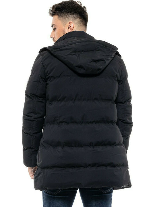 Biston Men's Winter Parka Jacket Black