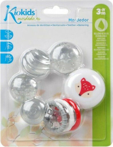 Kiokids Fox Teether Ring for Teething with Water made of Silicone for 3 months+