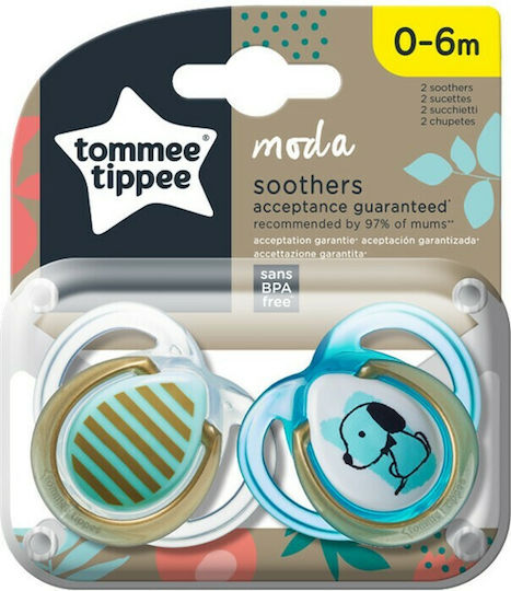 Tommee Tippee Moda Ортодонтски Биберони Силикон за 0-6 месеци 2бр