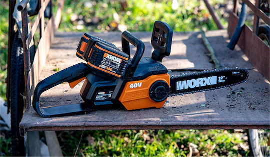 Worx Battery Chainsaw 2x2Ah Brushless 20V 3.8kg with Blade 30cm