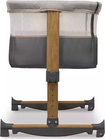 Lionelo Cradle Leonie with Mattress, Side Opening, and Wheels Gray Stone