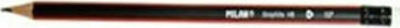 Milan Graphite 137 Pencil HB with Eraser Red