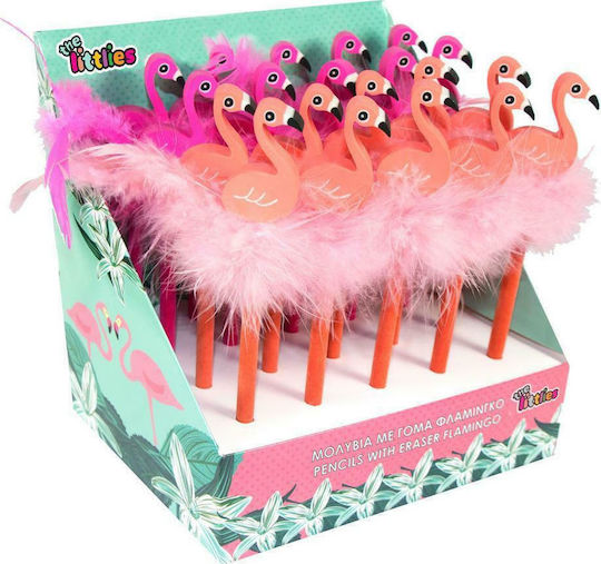 The Littlies Flamingo Pencil HB with Eraser (Μiscellaneous colours)