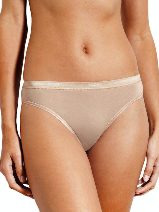 Sloggi Myday Tai Baumwolle Damen Slip Beige