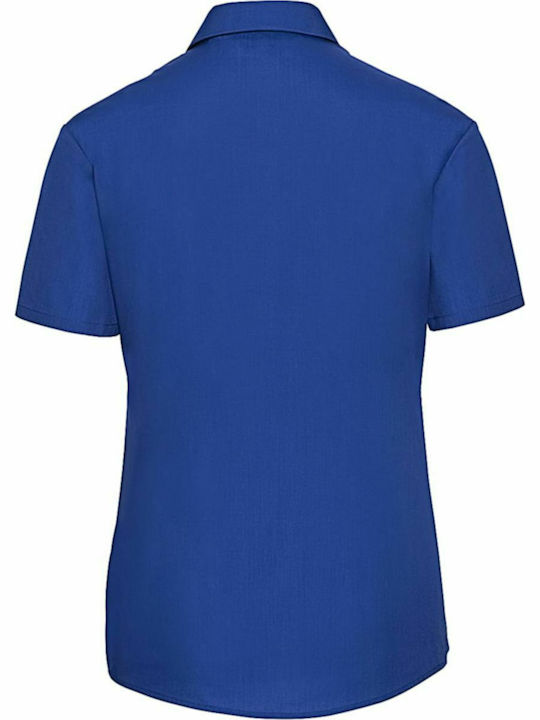 Russell Europe Women's Monochrome Short Sleeve Shirt Bright Royal