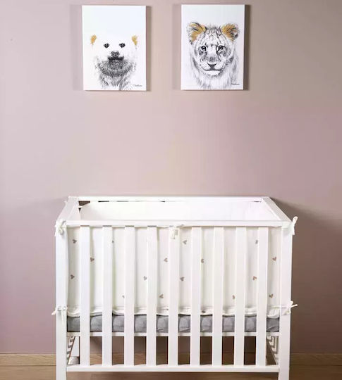 Childhome Kids Canvas Wall Painting Bear Gold 30x40cm