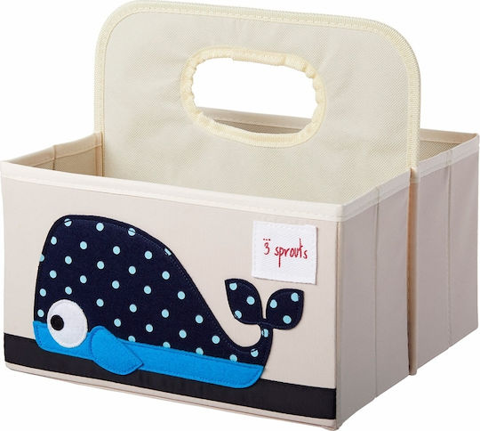 3 Sprouts Βρεφικό Καλάθι Καλλυντικών Whale Μπλε