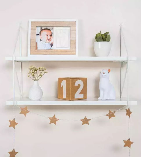 Baby Art Κορνίζα για Αποτύπωμα Μωρού Tiny Style από Ξύλο για Κορίτσι