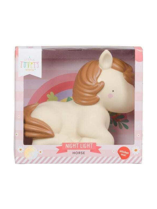A Little Lovely Company Led Παιδικό Διακοσμητικό Φωτιστικό Horse Μπεζ 20x11x17εκ.