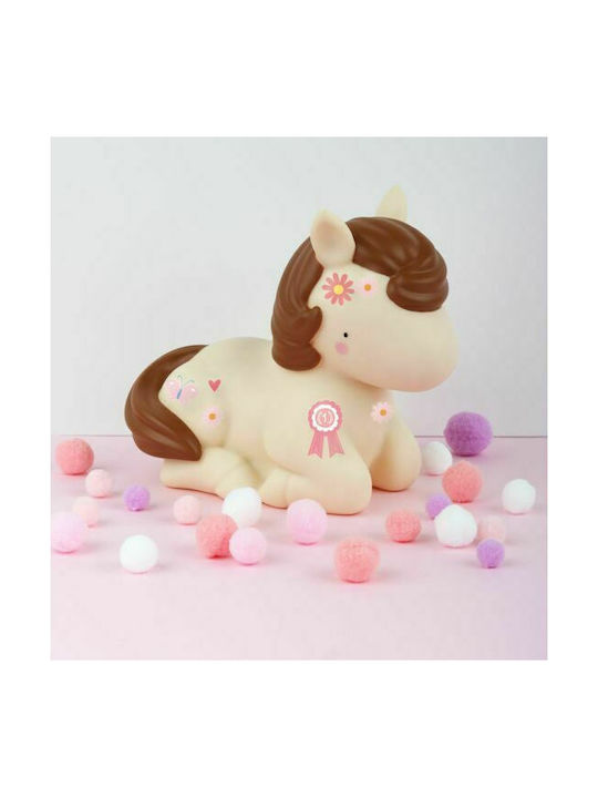 A Little Lovely Company Led Παιδικό Διακοσμητικό Φωτιστικό Horse Μπεζ 20x11x17εκ.