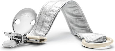 Elodie Details Ribbon Pacifier made of Fabric Stone Silver