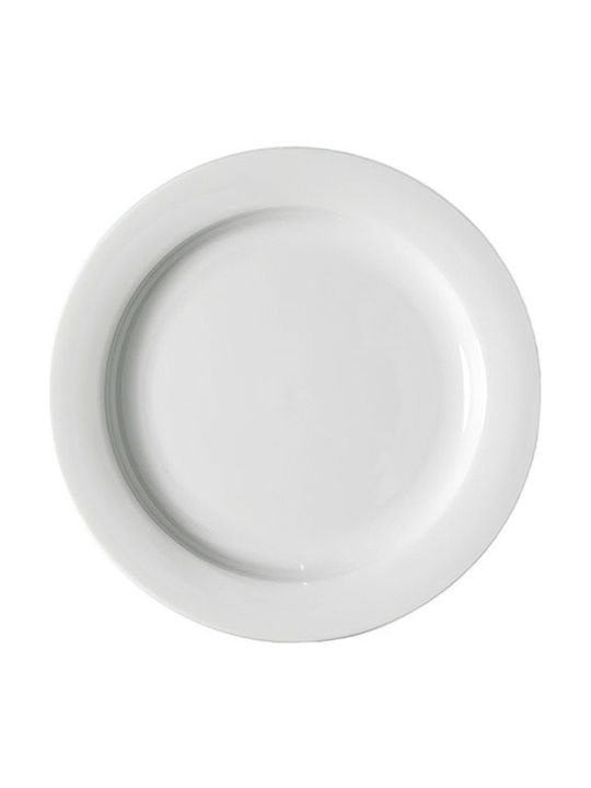 GTSA Αριάδνη Plate Desert Porcelain White with Diameter 17cm 6pcs