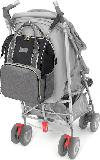Babyono Diaper Bag Oslo Style Gray 30x40cm.