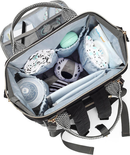 Babyono Diaper Bag Oslo Style Gray 30x40cm.