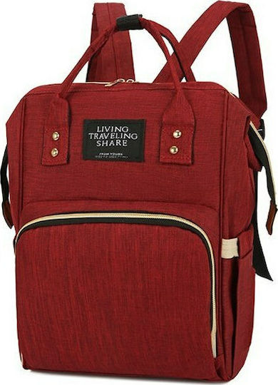 Fiko Τσάντα-Αλλαξιέρα Πλάτης L.T.S Bordeaux 26x13x42εκ.