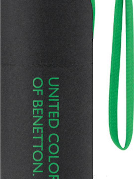 Benetton Ultra Mini Flat Umbrella Compact Black