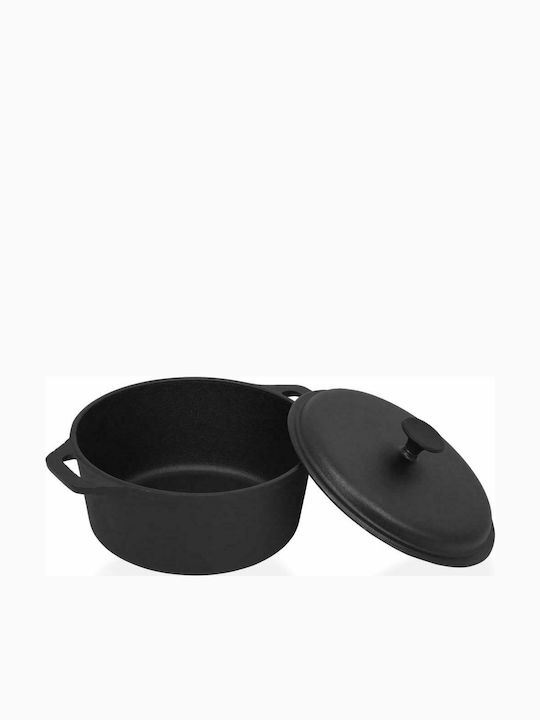 vidaXL Cast Iron Stockpot 5lt / 26.5cm