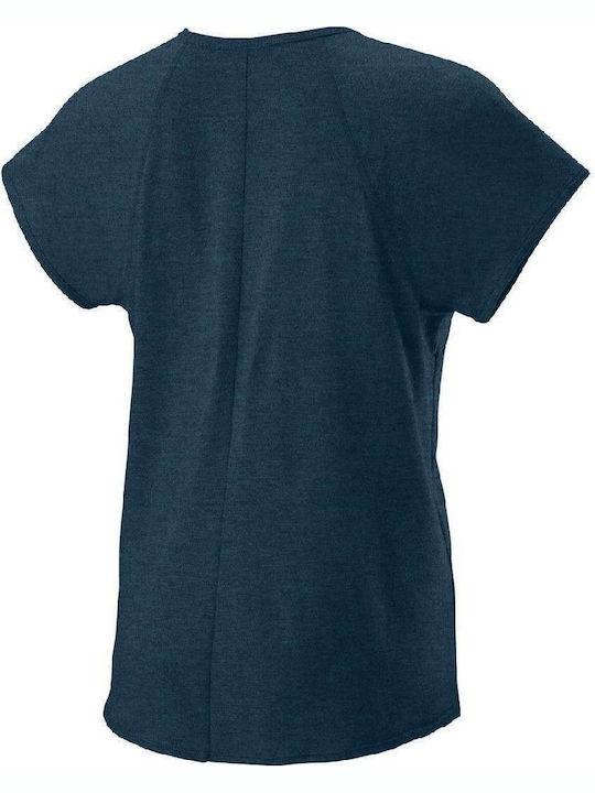 Wilson Γυναικείο Αθλητικό T-shirt με V Λαιμόκοψη Navy Μπλε