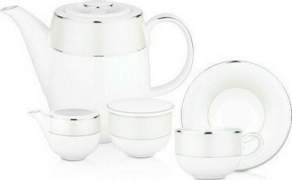 Ιωνία Teekannen Set aus Porzellan 9Stücke