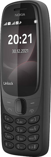 Nokia 6310 2021 Dual SIM Κινητό με Κουμπιά (Ελληνικό Μενού) Black