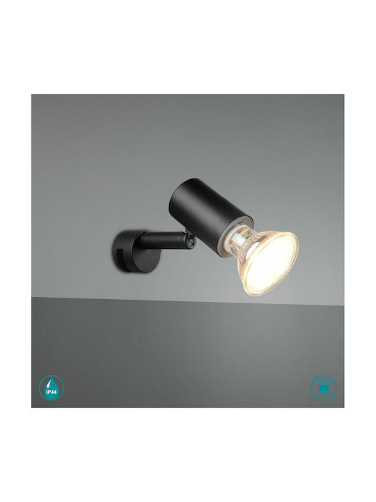 Trio Lighting Lorenzo Единично Спот с Цокъл GU10 в Черен Цвят