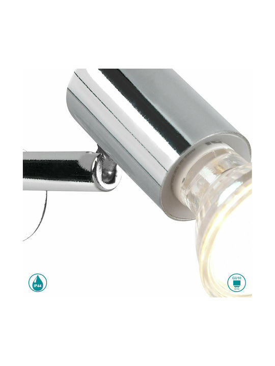 Trio Lighting Lorenzo Single Spot with Socket GU10 in Silver Color