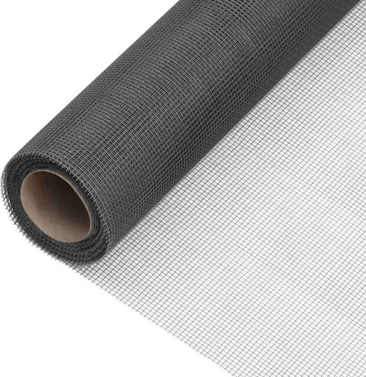 vidaXL Σίτα Πόρτας από Fiberglass Μαύρη 2000x112cm