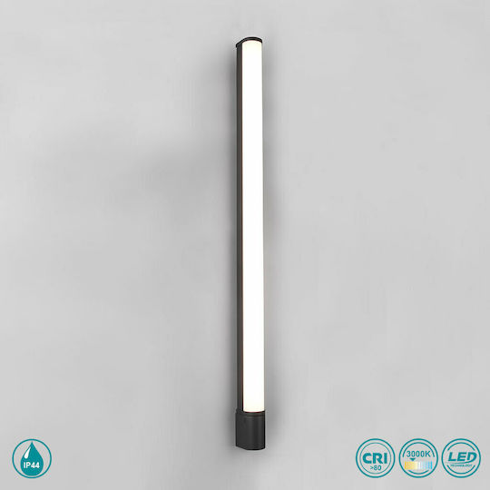 Trio Lighting Piera Modern Lamp Bathroom Socket with Integrated LED and Warm White Light Black 119cm